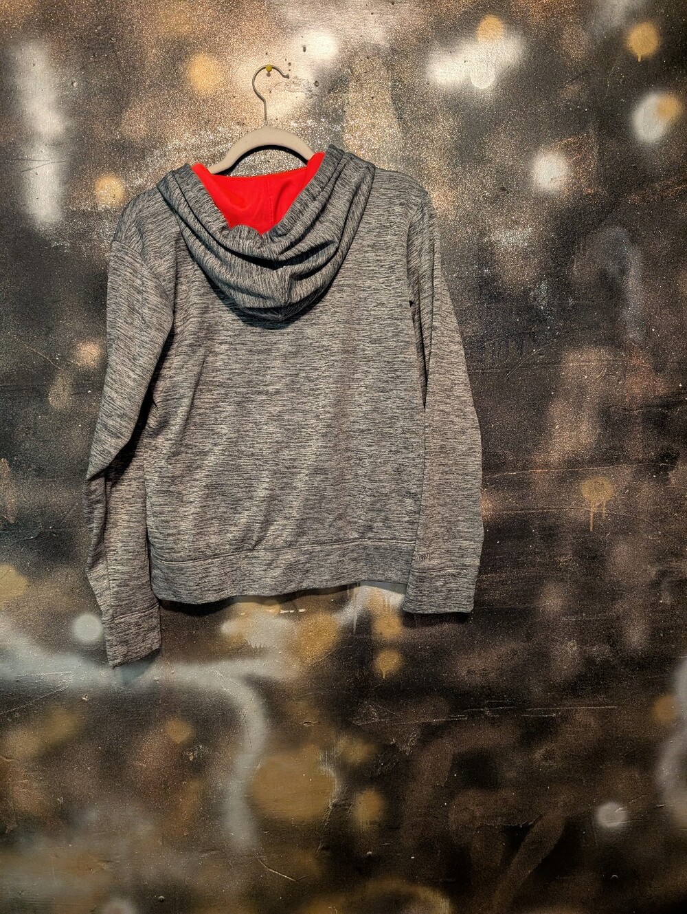 Under Armour Grey Hooded Sweatshirt with Red Lining